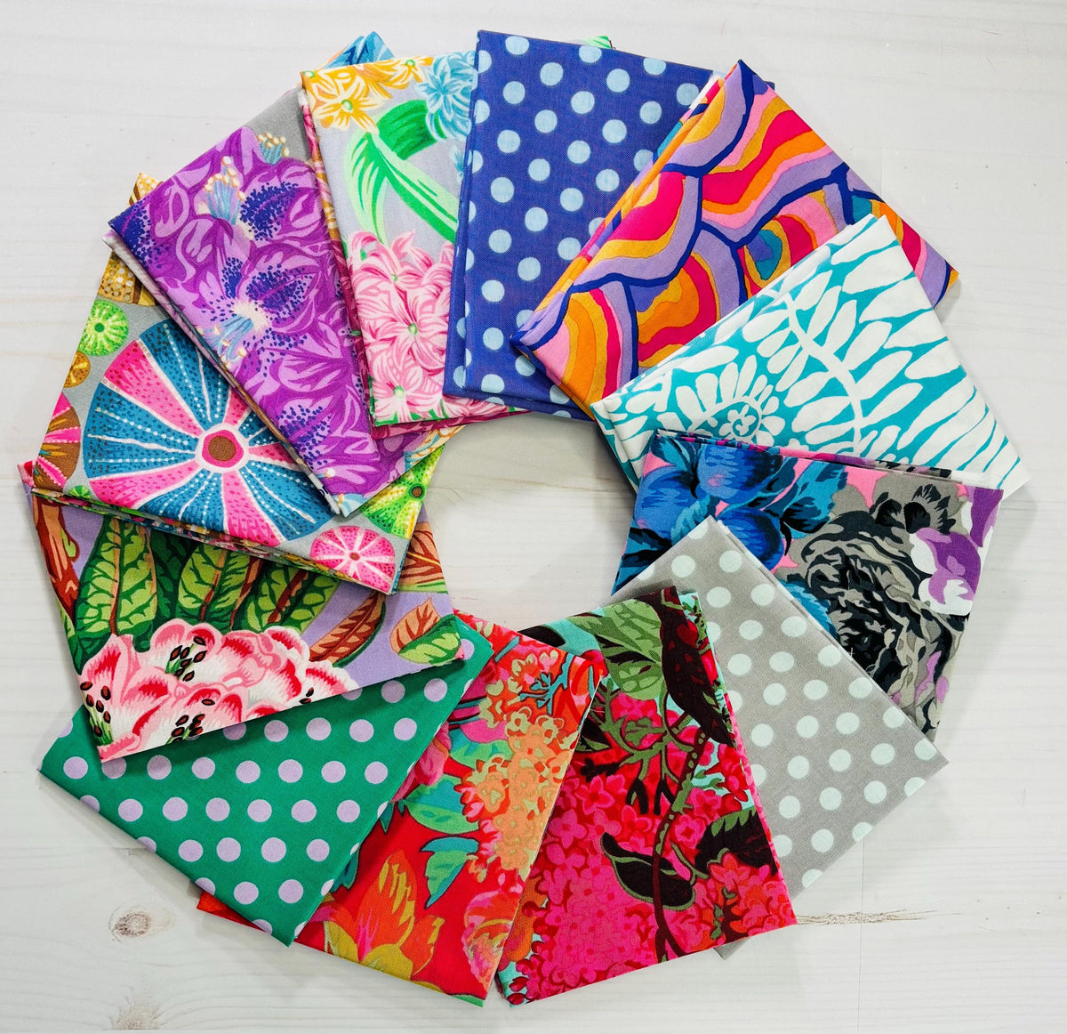 Kaffe Fassett Collective Bundle, 12 FQ Bundle - 100% Quilters Cotton - Fat Quarter set of 12