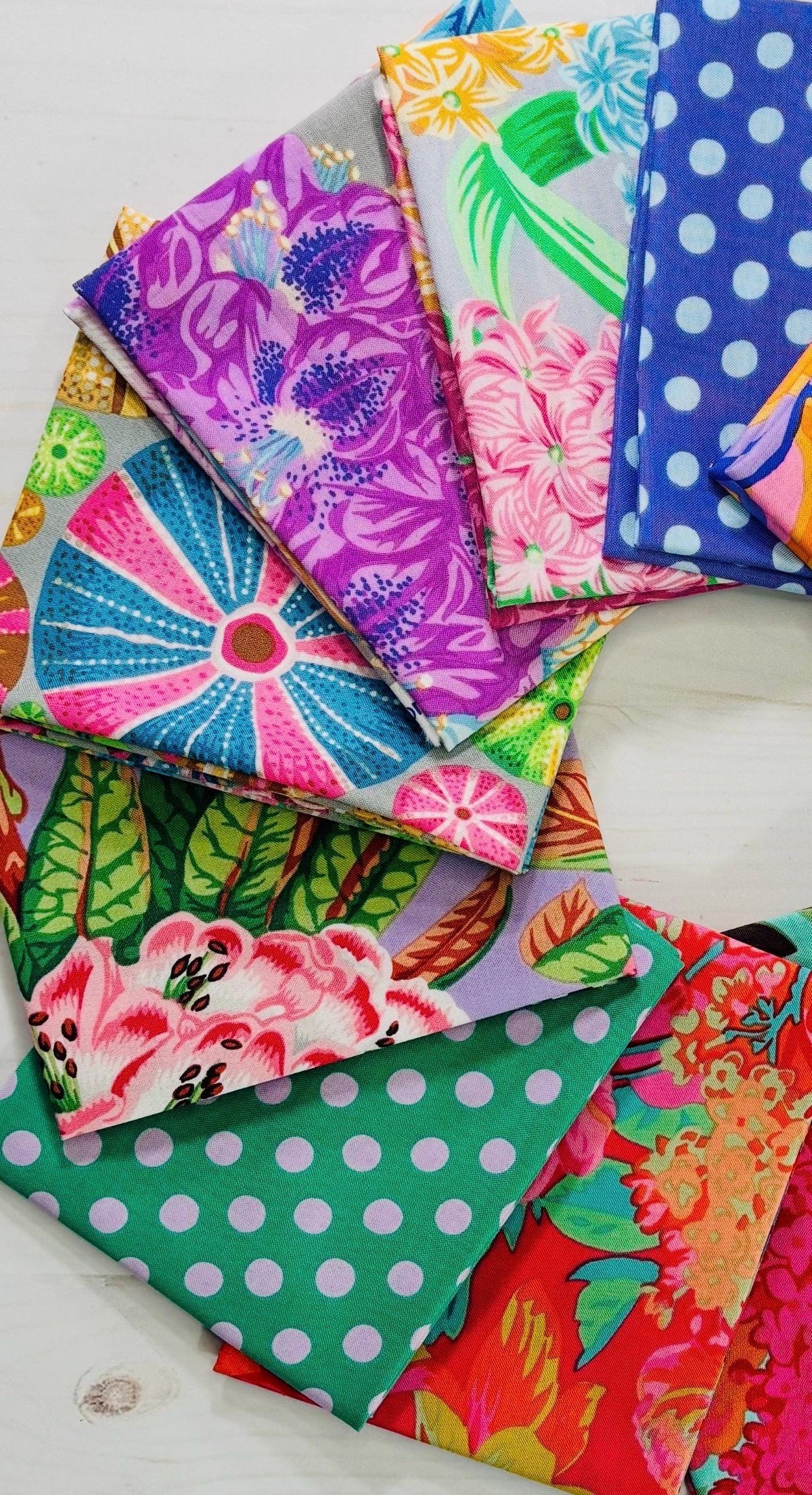 Kaffe Fassett Collective Bundle, 12 FQ Bundle - 100% Quilters Cotton - Fat Quarter set of 12
