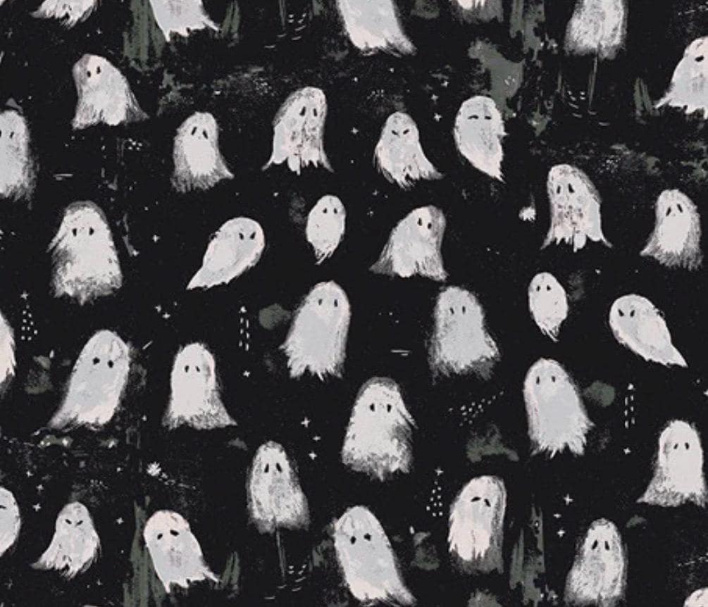 Enshadow Oh My Ghost Noir by Katarina Roccella for Art Gallery Fabrics | ENW-49406 | Sold by Half Yard