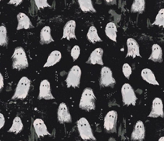 Enshadow Oh My Ghost Noir by Katarina Roccella for Art Gallery Fabrics | ENW-49406 | Sold by Half Yard