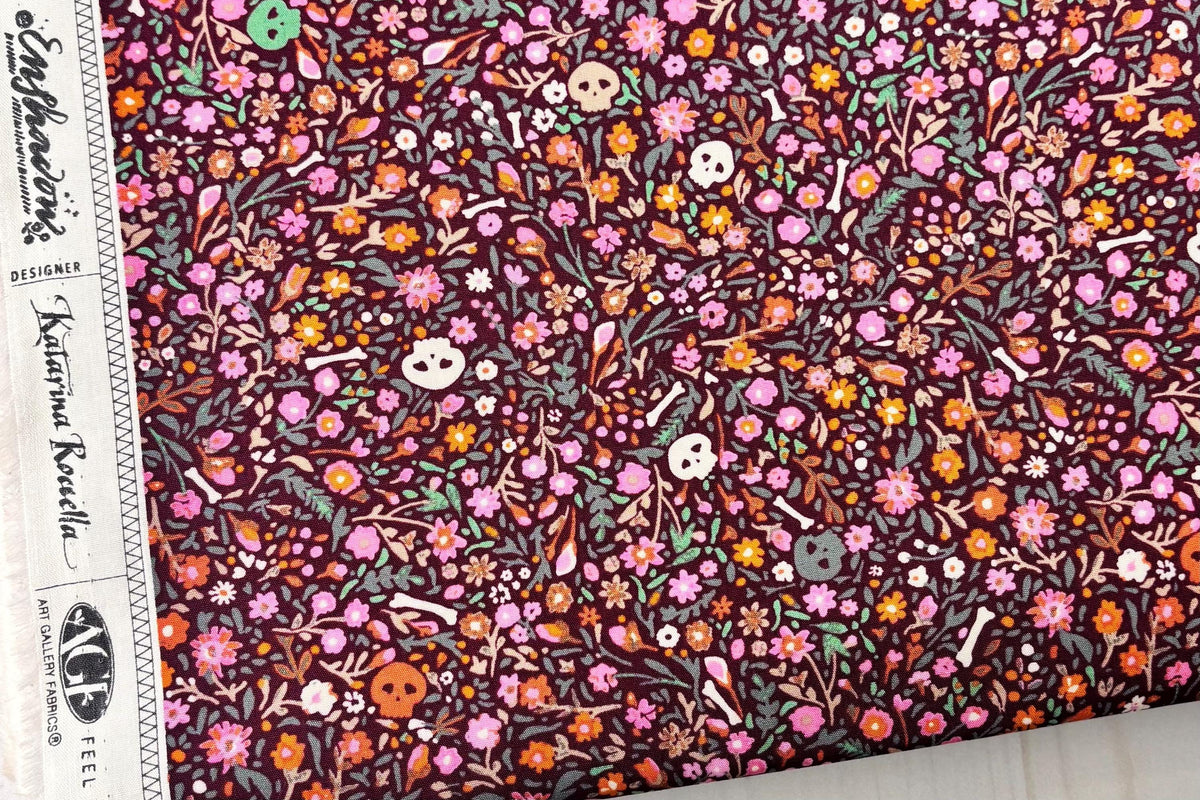 Enshadow Boneyard Hexberry by Katarina Roccella for Art Gallery Fabrics | ENW-49408 | Sold by the Half Yard