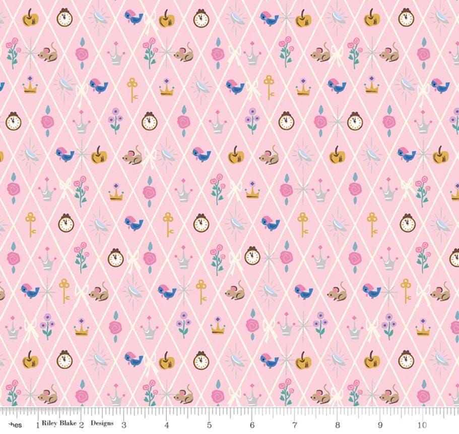 In Stock! Wishes Diamond Petal Pink Sparkle by Jill Howarth for Riley Blake Designs - Sold by Half Yard