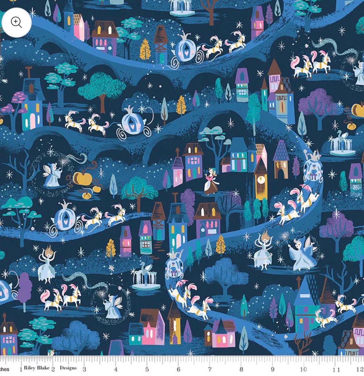 In Stock! Wishes Moonlight Blueberry Sparkle by Jill Howarth for Riley Blake Designs - Sold by Half Yard