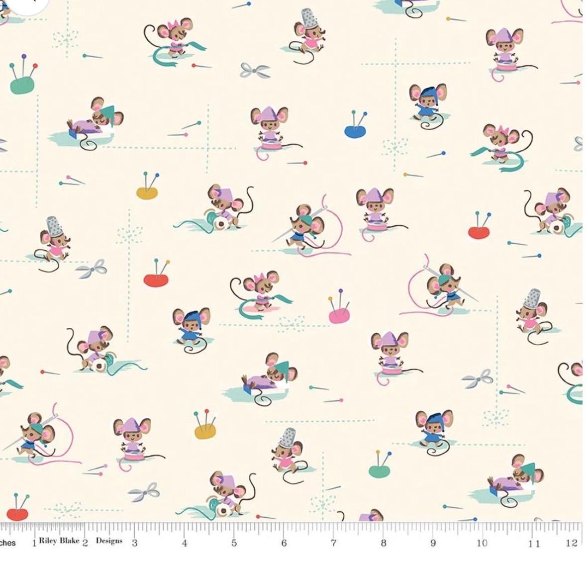 In Stock! Wishes Workers Vintage White Sparkle by Jill Howarth for Riley Blake Designs - Sold by Half Yard