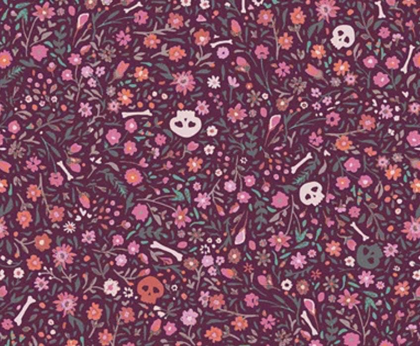 Enshadow Boneyard Hexberry by Katarina Roccella for Art Gallery Fabrics | ENW-49408 | Sold by the Half Yard