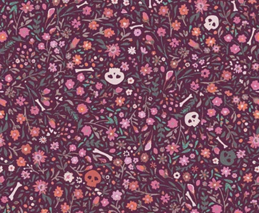 Enshadow Boneyard Hexberry by Katarina Roccella for Art Gallery Fabrics | ENW-49408 | Sold by the Half Yard