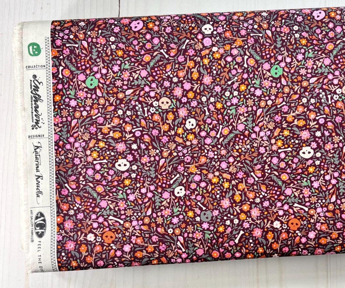 Enshadow Boneyard Hexberry by Katarina Roccella for Art Gallery Fabrics | ENW-49408 | Sold by the Half Yard