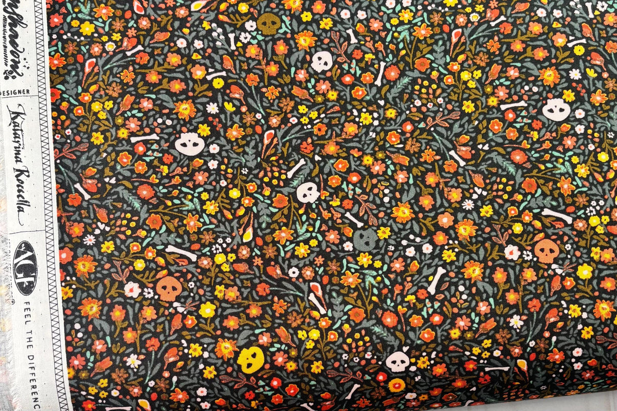 Enshadow Boneyard Ember by Katarina Roccella for Art Gallery Fabrics | ENW-49403 | Sold by Half Yard
