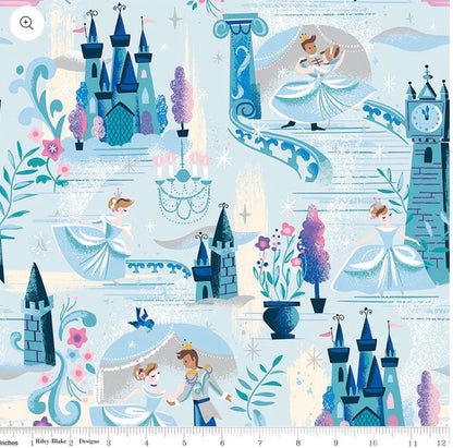 In Stock! Wishes The Ball Powder Sparkle by Jill Howarth for Riley Blake Designs, Sold by Half Yard
