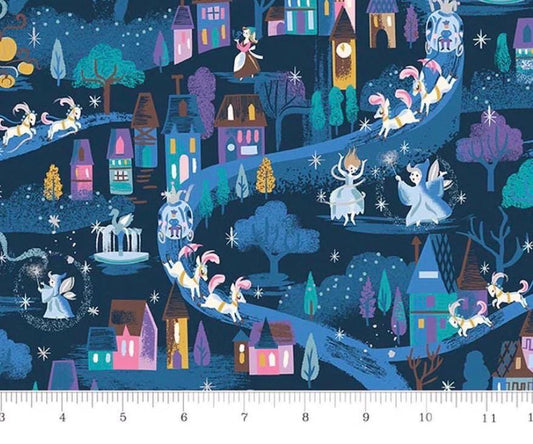 In Stock! Wishes Moonlight Blueberry Sparkle by Jill Howarth for Riley Blake Designs - Sold by Half Yard