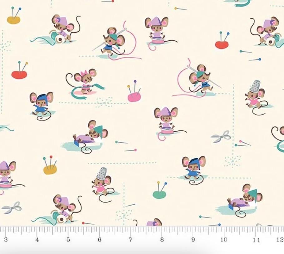 In Stock! Wishes Workers Vintage White Sparkle by Jill Howarth for Riley Blake Designs - Sold by Half Yard