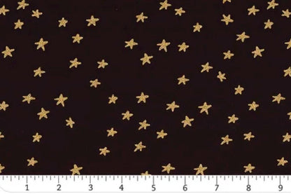 Ruby Star Society - Starry Collection - Starry Gold on Black Metallic - RS4109-50Mn - Sold by Half Yard