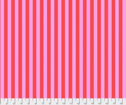 All Stars Tent Stripe by Tula Pink - TP069 Poppy Pink 226 - Sold by Half Yard