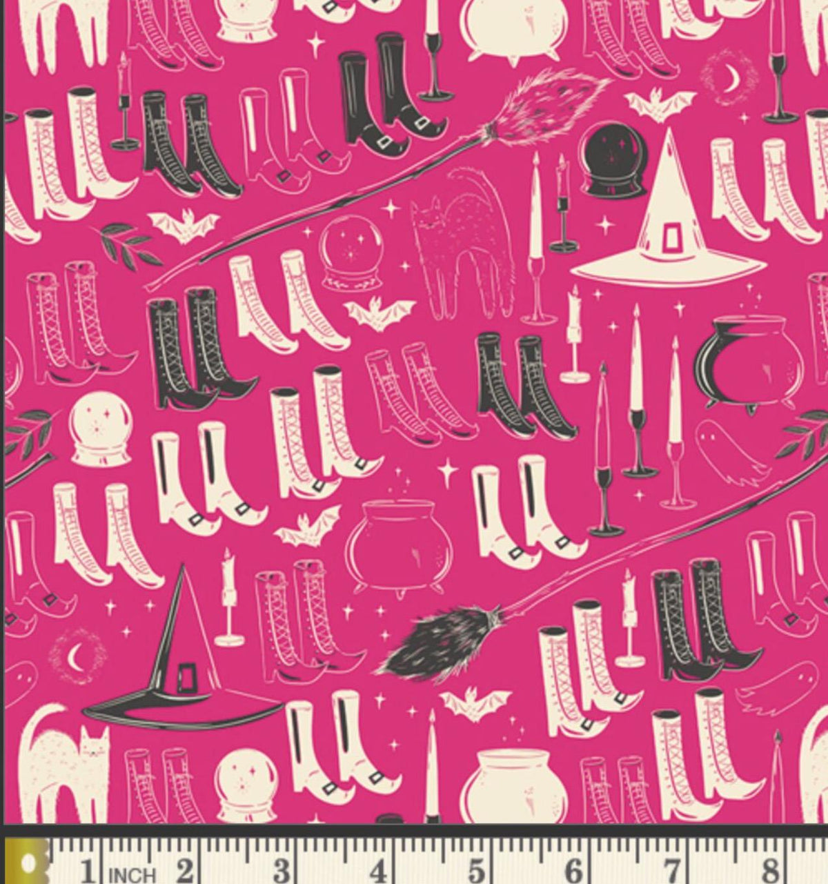 Art Gallery, Sweet and Spookier, Witch's Wardrobe Berry, SNS-13037, Halloween Fabric Quilting Cotton, Sold by Half Yard