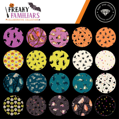 In Stock! Ruby Star Society Freaky Familiars Catwalk in Witchy RS5193 13 - Halloween Fabric Sold in Half Yard Increments, Cut Continuously