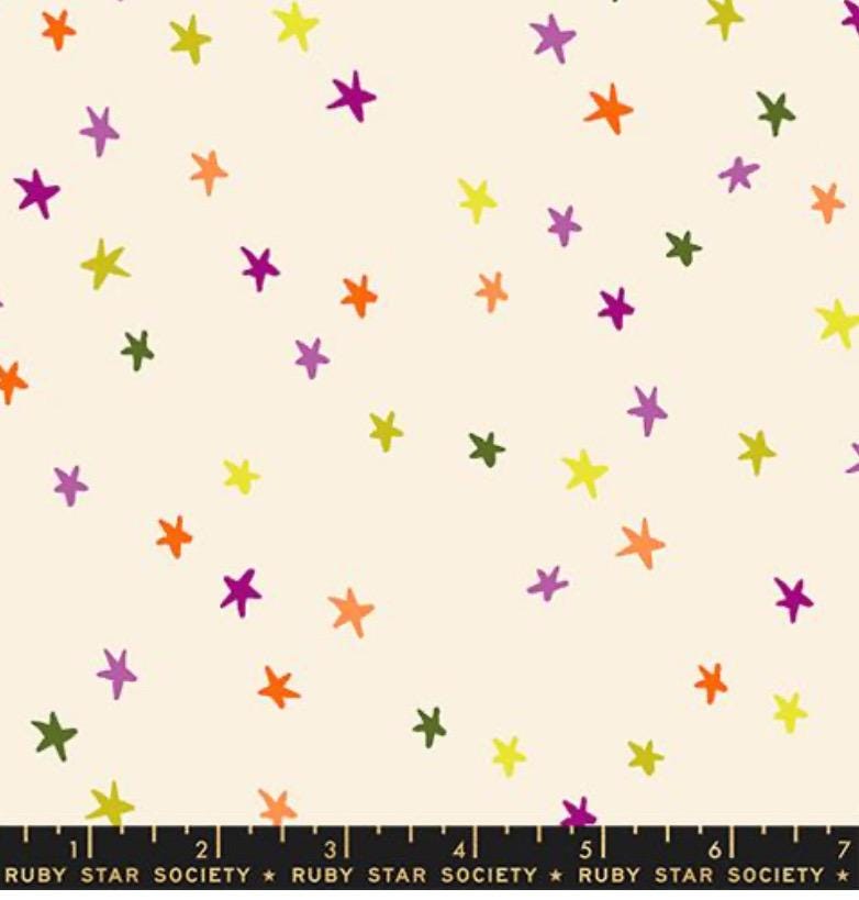 Freaky Familiars Spooky Natural RS4109 96 Ruby Star - Sold by Half Yard