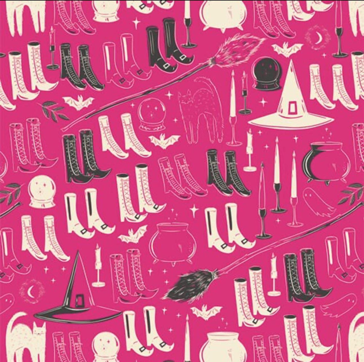 Art Gallery, Sweet and Spookier, Witch's Wardrobe Berry, SNS-13037, Halloween Fabric Quilting Cotton, Sold by Half Yard