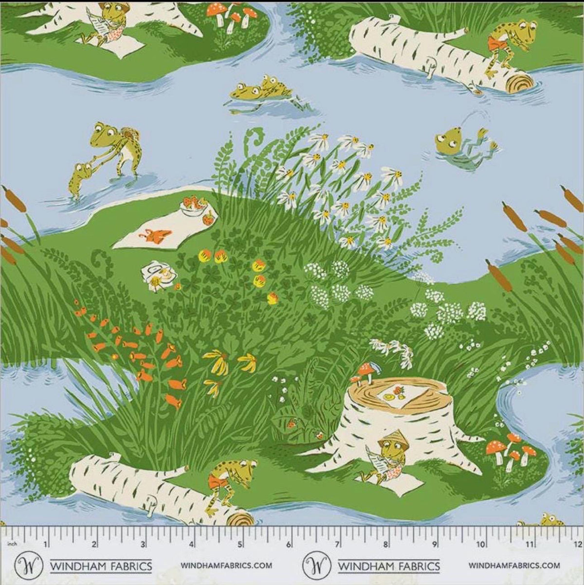 In Stock! Windham Fabrics - Heather Ross - Heather Ross Favorites - Frog Pond - Sold by Half Yard