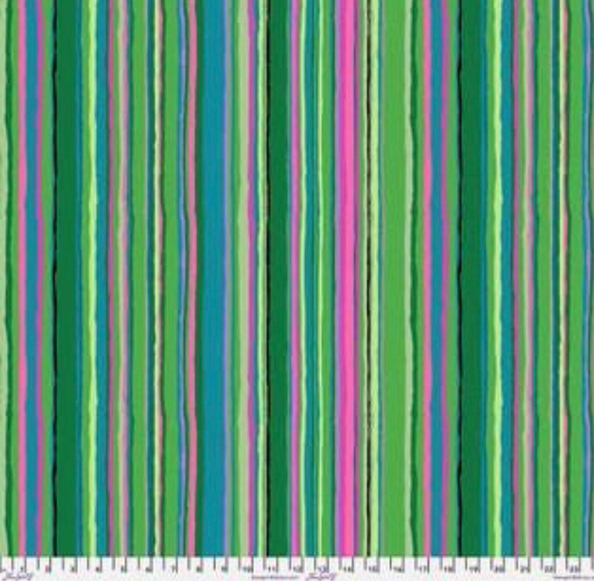 Echo Stripe in Green by Kaffe Fassett Collective 2026 Collection by FreeSpirit - Sold by Half Yard