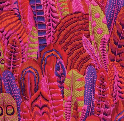 Feathers in Red from Kaffe Fassett Collective Classics Collection by FreeSpirit - Sold by the Half Yard