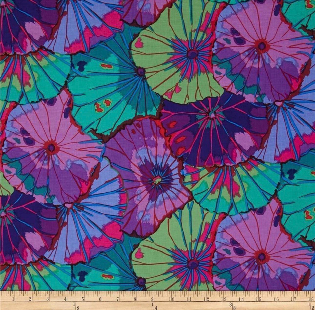 Lotus Leaf Purple Cotton Fabric - Kaffe Fassett Collective - Sold by the Half Yard