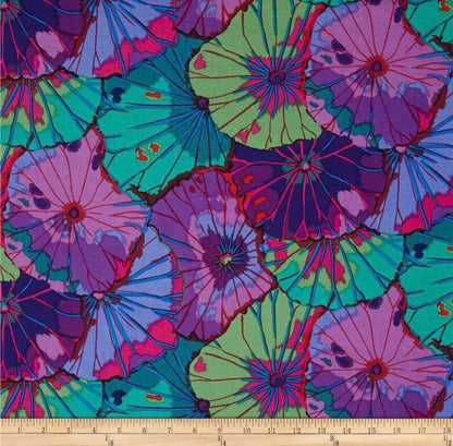 Lotus Leaf Purple Cotton Fabric - Kaffe Fassett Collective - Sold by the Half Yard