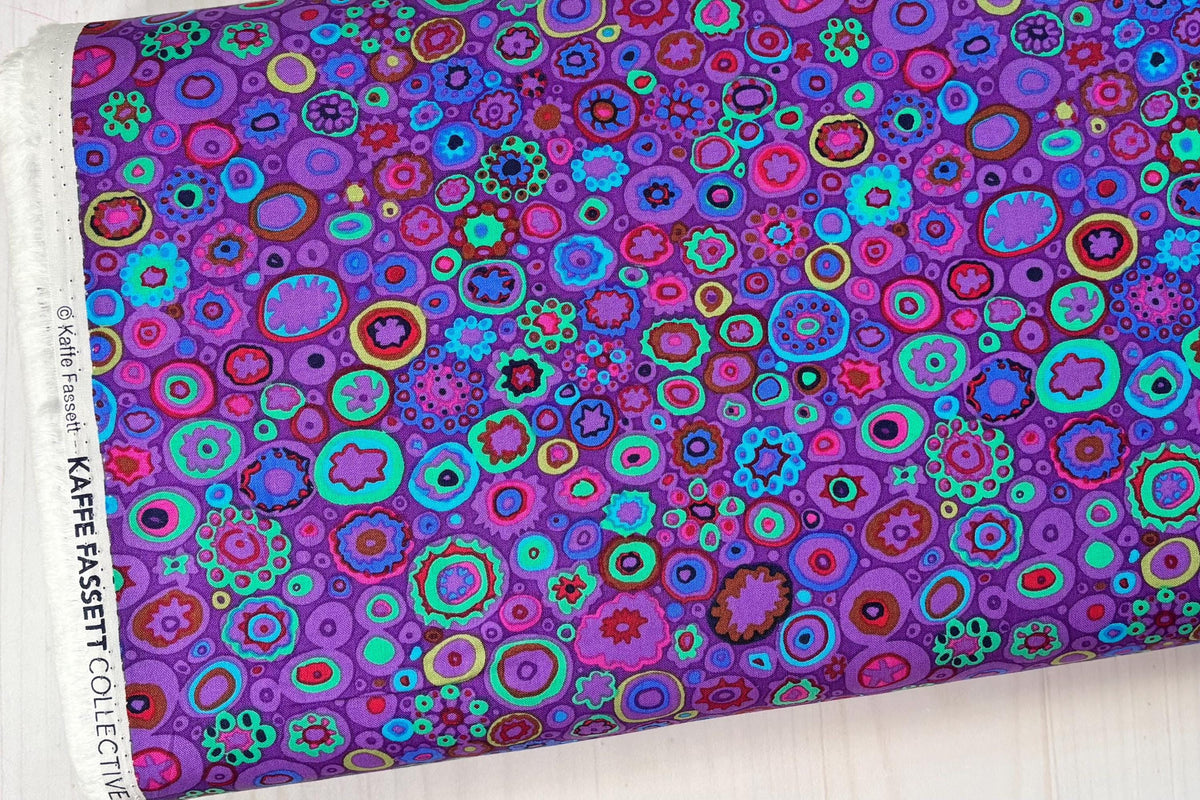 PAPERWEIGHT PURPLE GP20 Kaffe Fassett - Sold by 1/2 yard Multiples cut as one length
