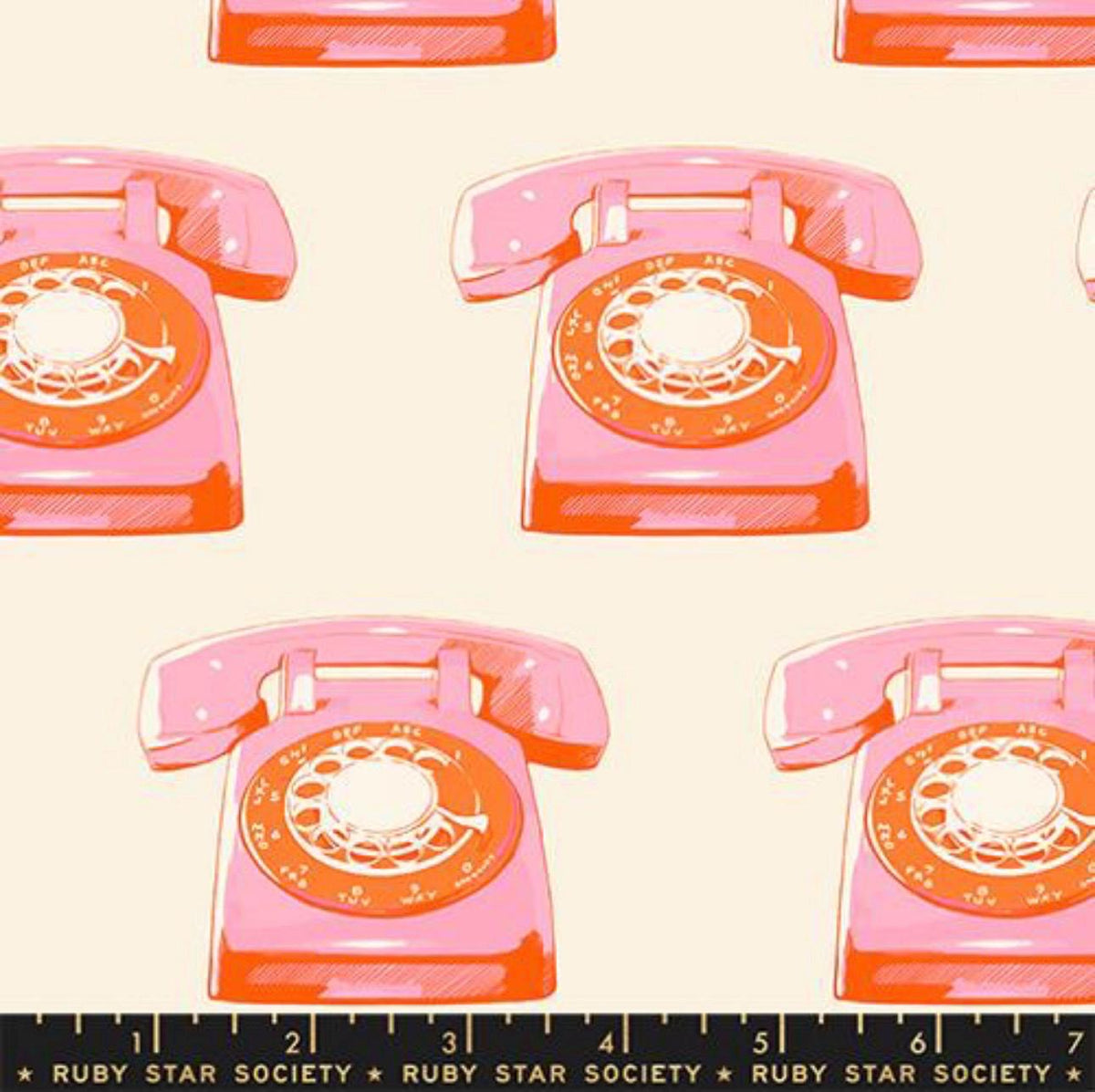 Sparkle Mart Telephones | Ruby Star Society | 100% Cotton | Sold by the Half Yard