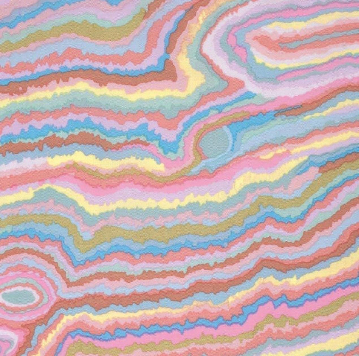 Patchwork fabric, 100% cotton, Kaffe Fassett, pastel colors, flowing stripes. REF PWGP131/PAST - Sold by Half Yard