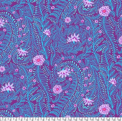 Kaffe Fassett, Ferns Purple, FreeSpirit, Cotton Fabric - Sold by the Half Yard