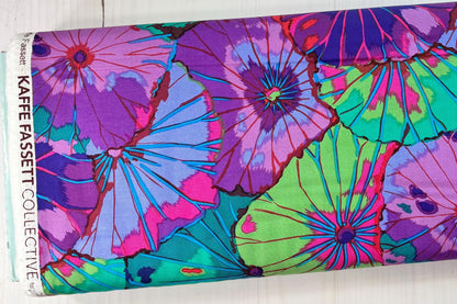 Lotus Leaf Purple Cotton Fabric - Kaffe Fassett Collective - Sold by the Half Yard