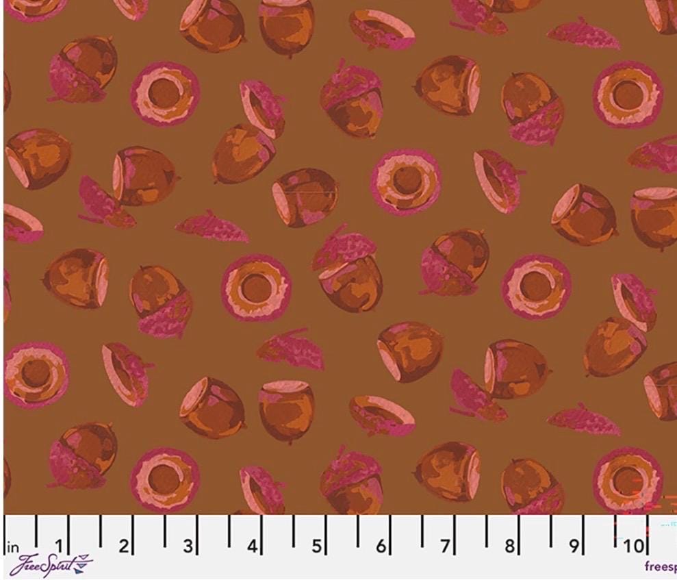 Martha Negley Golden Harvest, Acorn Harvest, FreeSpirit, Cotton Fabric, Sold by the Half Yard