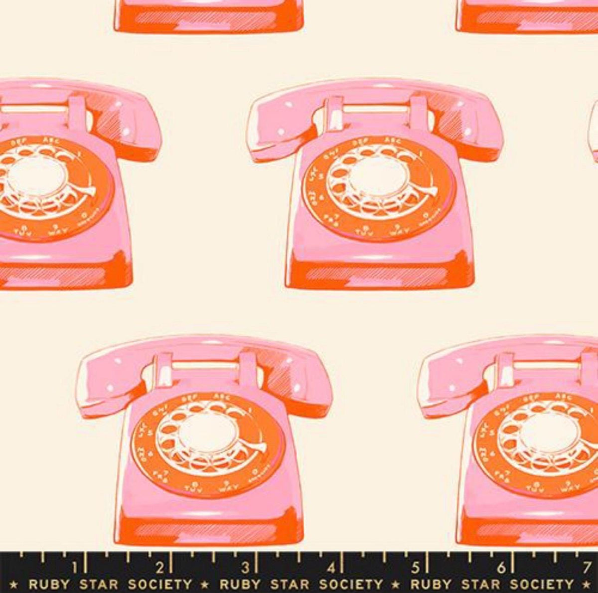 Sparkle Mart Telephones | Ruby Star Society | 100% Cotton | Sold by the Half Yard