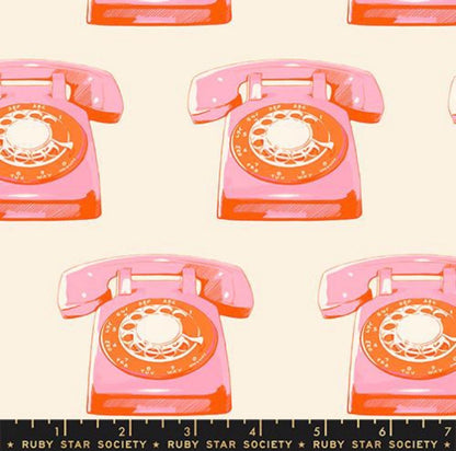 Sparkle Mart Telephones | Ruby Star Society | 100% Cotton | Sold by the Half Yard