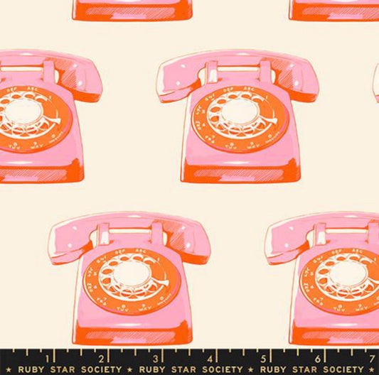 Sparkle Mart Telephones | Ruby Star Society | 100% Cotton | Sold by the Half Yard