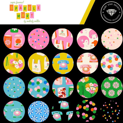 Sparkle Mart Telephones | Ruby Star Society | 100% Cotton | Sold by the Half Yard