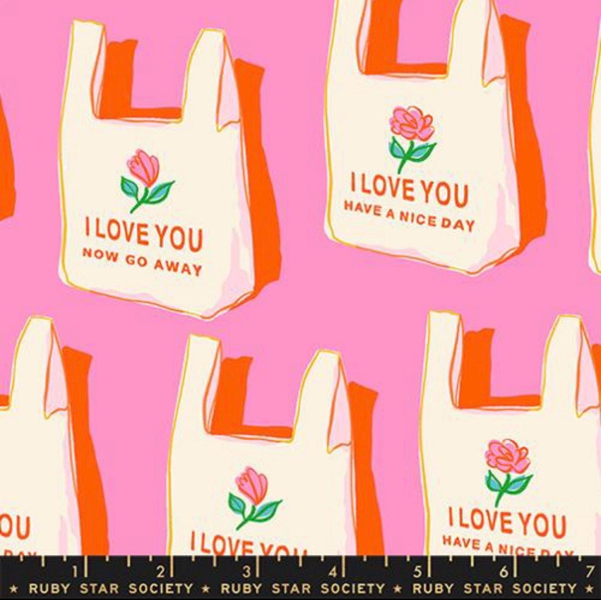 PREORDER - Sparkle Mart Have A Nice Day Flamingo Ruby Star Society RS0117 11 - Sold by the Half Yard