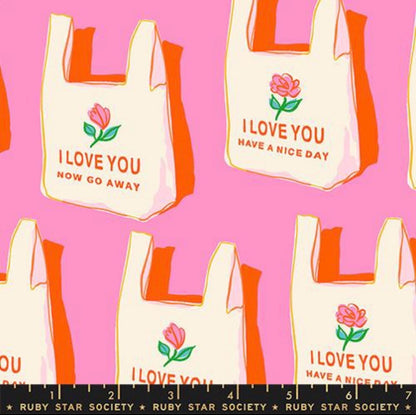 PREORDER - Sparkle Mart Have A Nice Day Flamingo Ruby Star Society RS0117 11 - Sold by the Half Yard