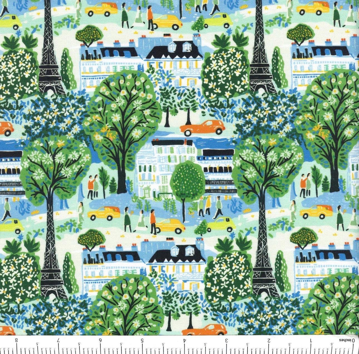 Stannie & Lloyd Meet Me In Paris Sky - Sold in Half Yard Increments