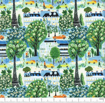 Stannie & Lloyd Meet Me In Paris Sky - Sold in Half Yard Increments