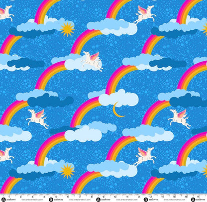 PRE-ORDER November 2026 || Menagerie by Alison Glass Pegasus in Pond - Sold by the Half Yard