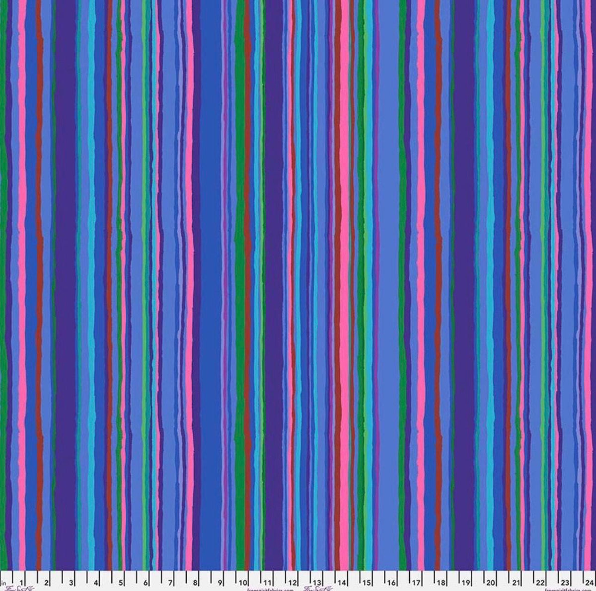 Echo Stripe - Blue - by Kaffe Fassett For Free Spirit Fabrics - Sold by Half Yard