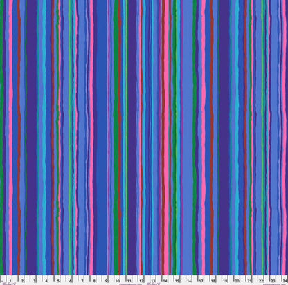 Echo Stripe - Blue - by Kaffe Fassett For Free Spirit Fabrics - Sold by Half Yard