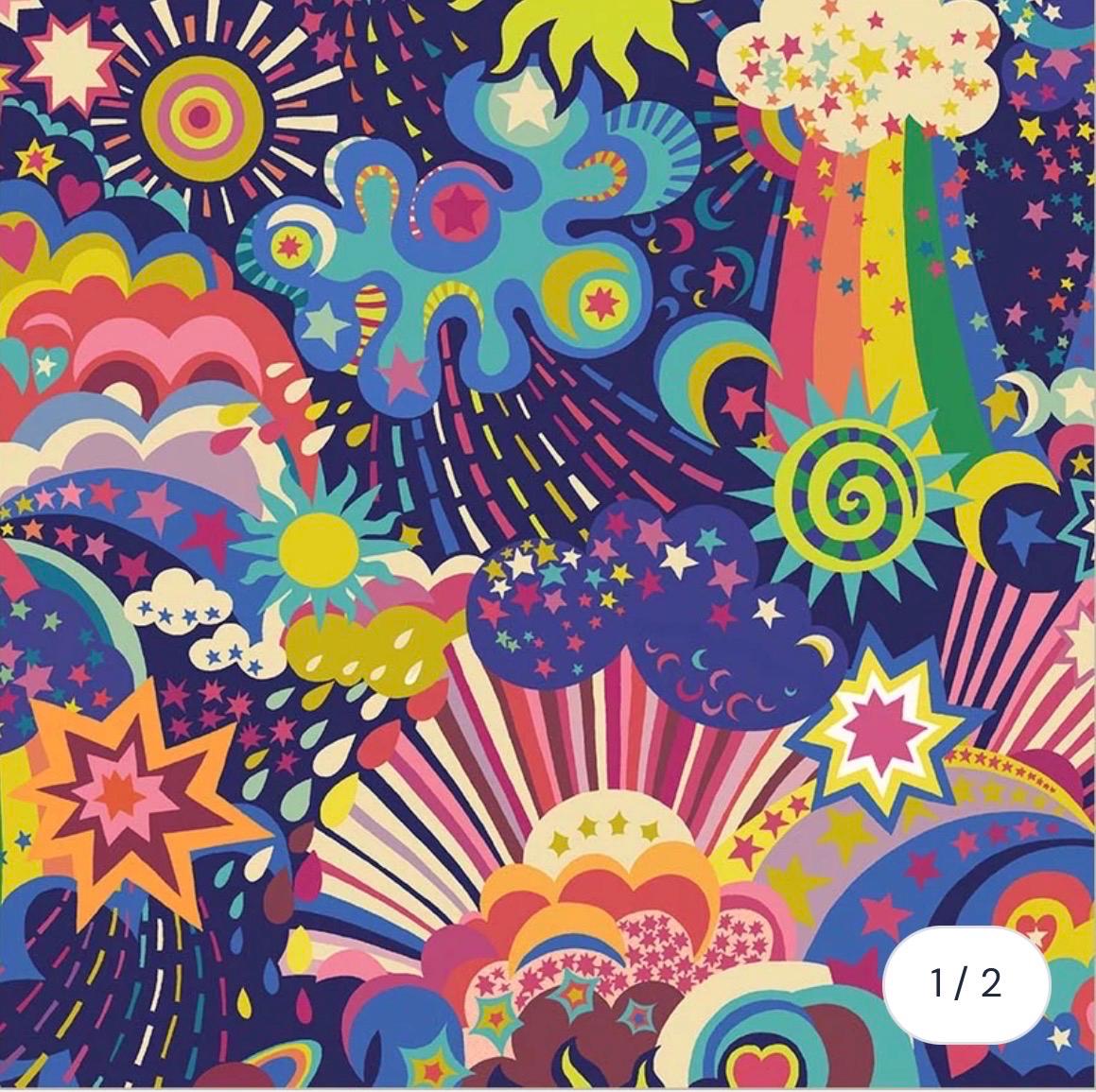 PRE-ORDER, Sally Kelly Cosmos Galaxy Deep Space 55148D-1, Windham Fabrics, 100% Cotton Fabric, November 2026 Release - Sold by Half Yard