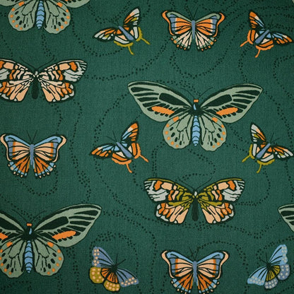 Butterfly Cotton Fabric - Happy Camper Free Spirited - Maureen Cracknell for Art Gallery HPC-64604 - Sold by the Half Yard