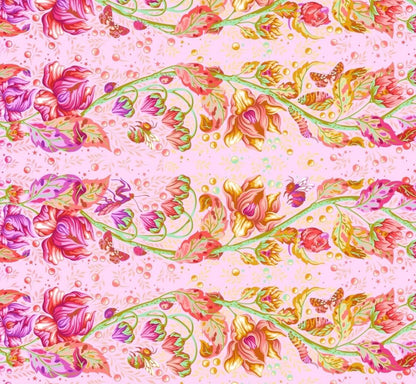 PRE-ORDER, Tula Pink Down to Earth, Grow Up in Afterglow, FreeSpirit Fabrics, 100% Cotton, March 2027 Release