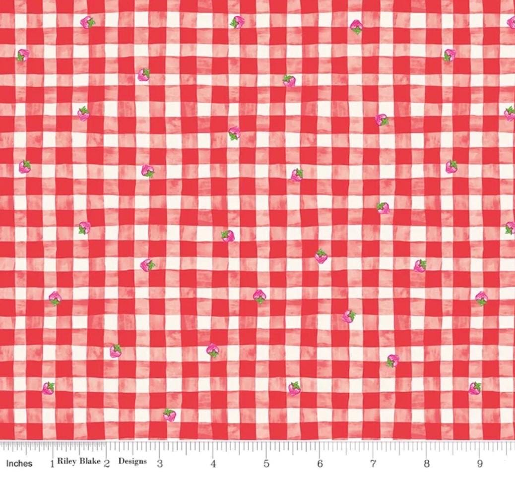 PRE-Order November | The World of Strawberry Shortcake™ Gingham Red, Sold by Half Yard