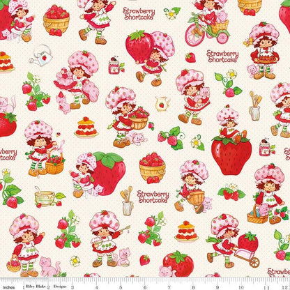 PRE-Order November | The World of Strawberry Shortcake™ Main Cream, Sold by Half Yard