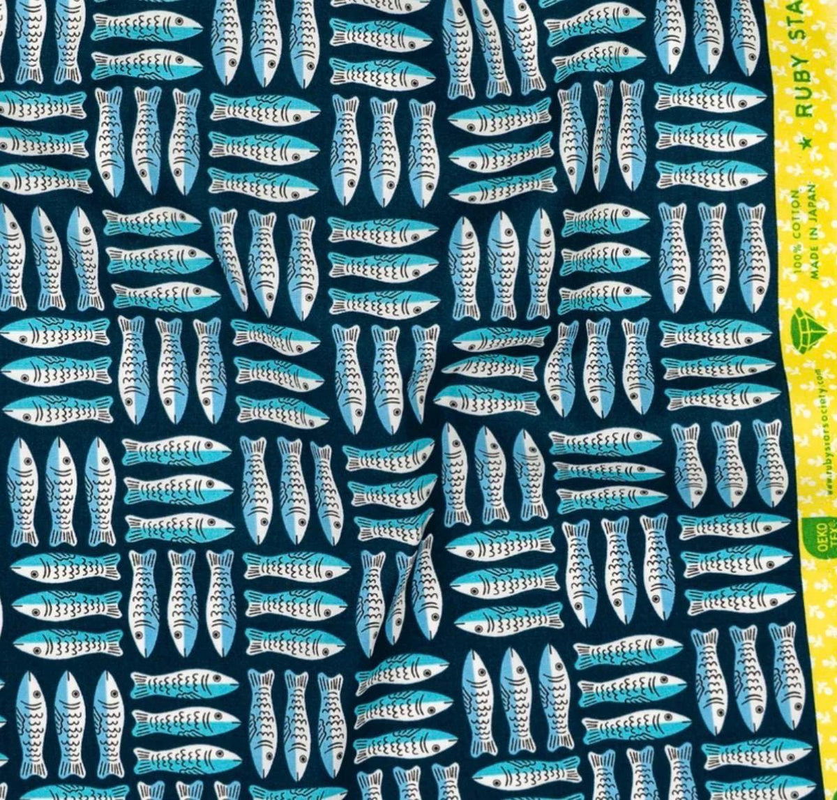 PRE-ORDER, Alexia Abegg 1-800-Calico Galaxy RS4168-15, Ruby Star for Moda Fabric, Sardines Fish, 100% Cotton, October 2026 - Sold Half Yard