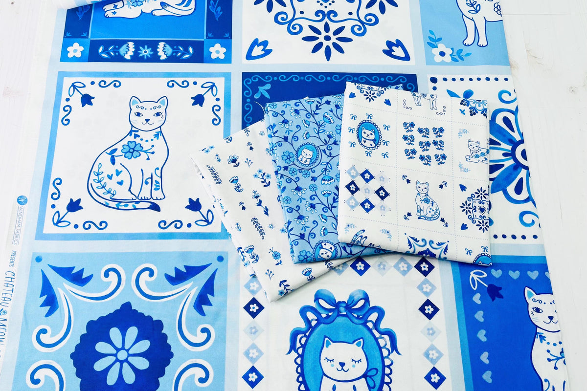 Chateau Meow Bundle | Whistler Studios | Windham | Panel and 3 Half Yard Coordinates
